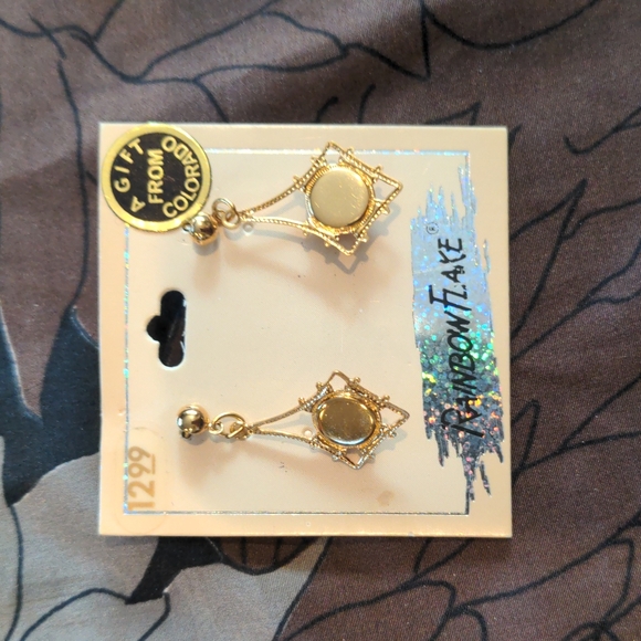 VTG Vintage Rainbow Flake earrings - Picture 4 of 4
